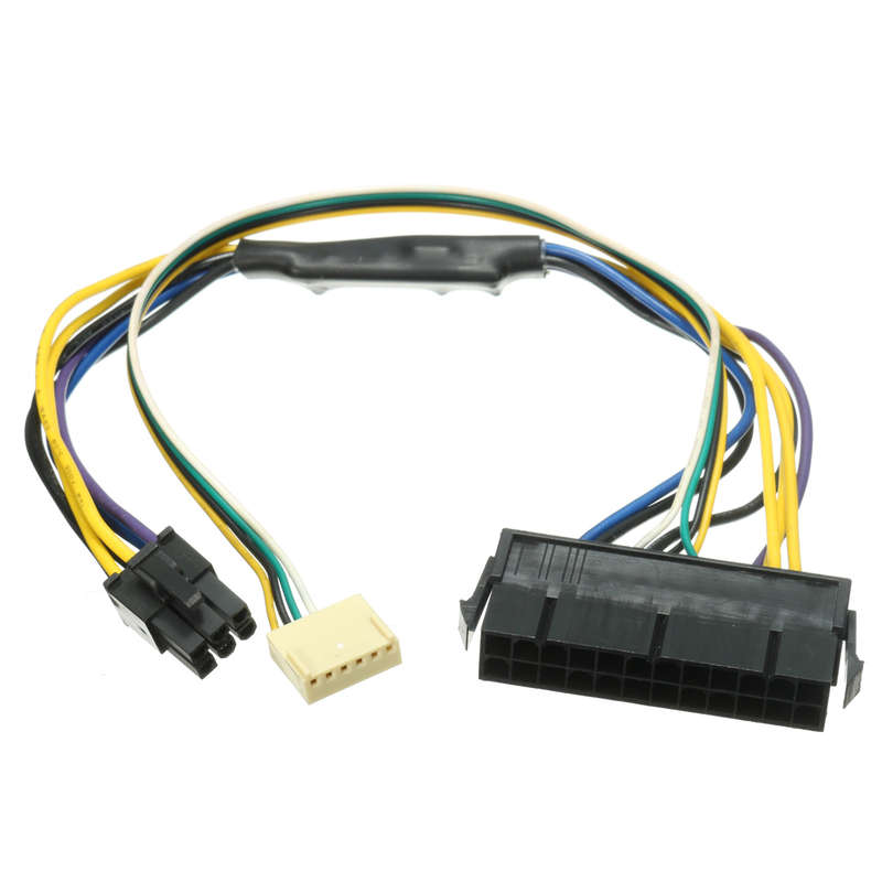 24pin to 2-port 6pin 18 AWG ATX PSU Power Cable For HP Z220 Z230 SFF Mainboard