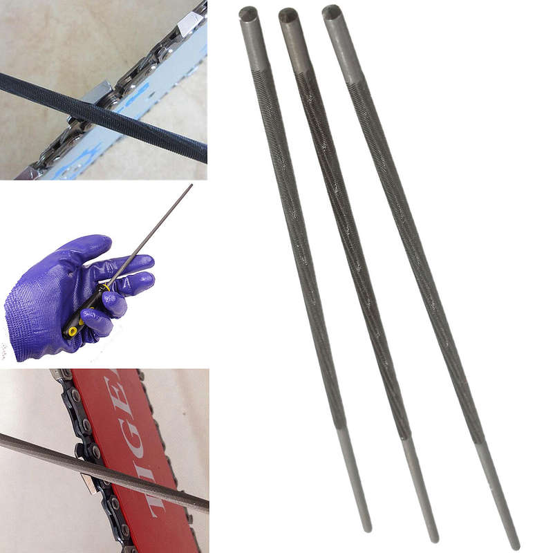 3Pcs 4mm 3/8 inch  Round Sharpening Chainsaw Saw Chain Files Sharpener For Wood