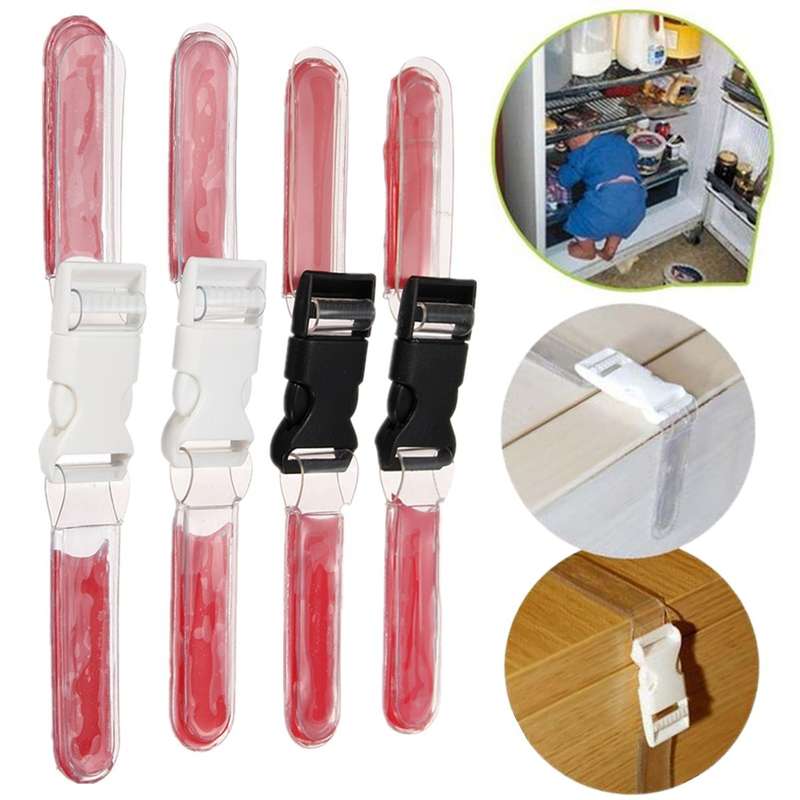 2Pcs Toddler Baby Kids Child Safety Safe Door Lock Drawer Cupboard Fridge Cabin