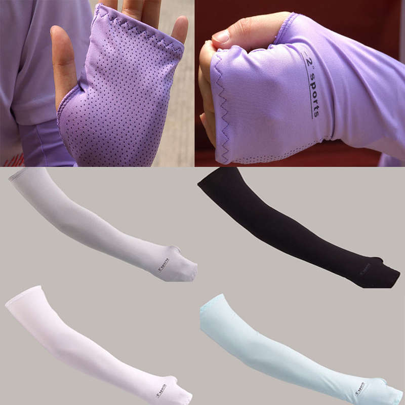 Unisex Sport Arm Cooling Sleeves Gloves UV Sun Protection Cover Golf Driving Ac