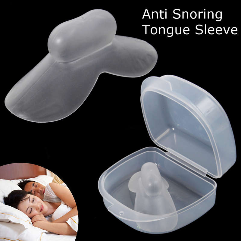 Food Grade Silicone Anti Snoring Tongue Device Snore Stopper Sleep Apnea Aid