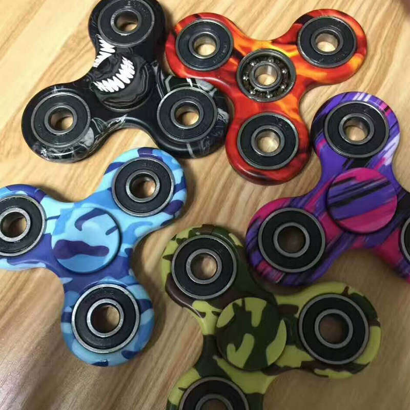 Camouflage Rotating Fidget Hand Spinner ADHD Austim Fingertips Fingers Gyro Red