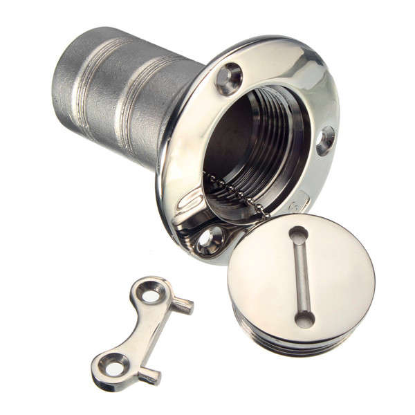 1.5inch Boat Marine Deck Fill Filler Keyless Cap Gas Fuel Tank 316 Stainless St