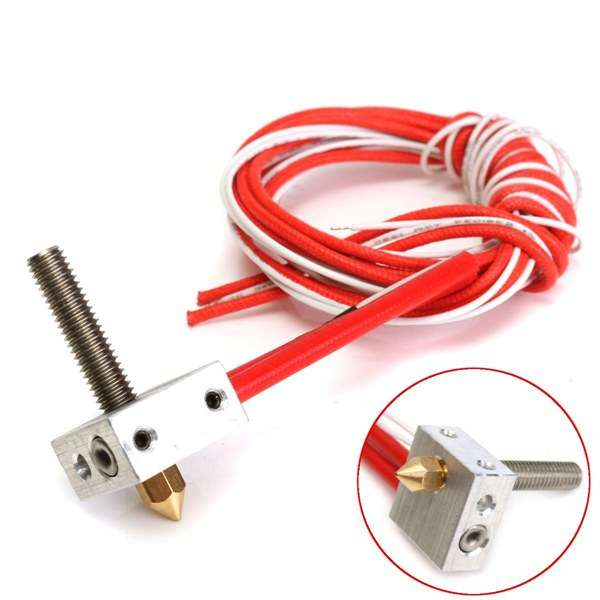 Geekcreit Assembled Aluminum Heating Block Extruder Hot End For 3D Printer 1.75