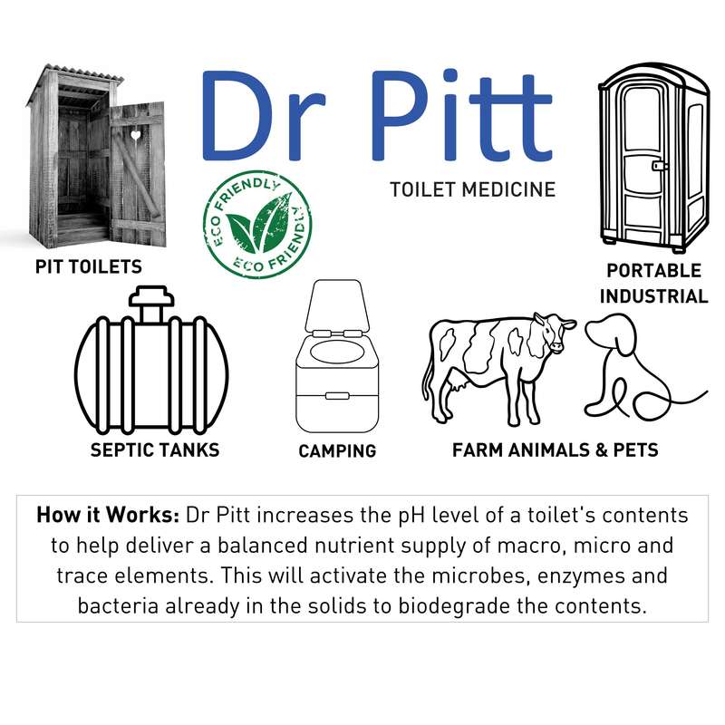 Dr Pitt Eco-Friendly Toilet Sanitizer Powder