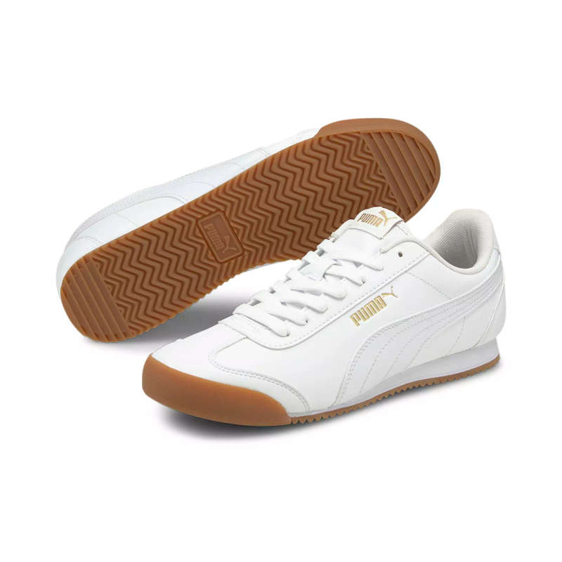 PUMA TURINO WHITE LEATHER SNEAKERS