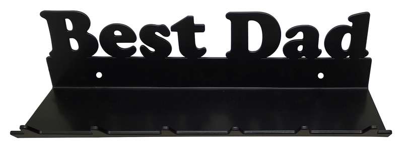 Eboy Steel Best Dad Keys Rack with Tray - 6 Hooks - Black