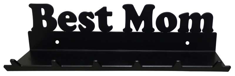 Eboy Steel Best Mom Keys Rack with Tray - 6 Hooks - Black