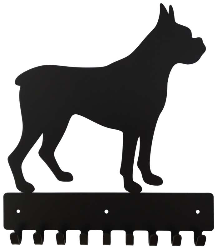 Eboy Steel Boxer Key Rack or Leash Hanger - 9 Hooks - Black