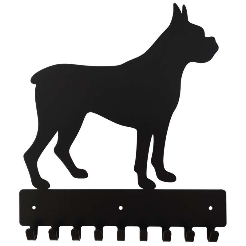 Eboy Steel Boxer Key Rack or Leash Hanger - 9 Hooks - Black