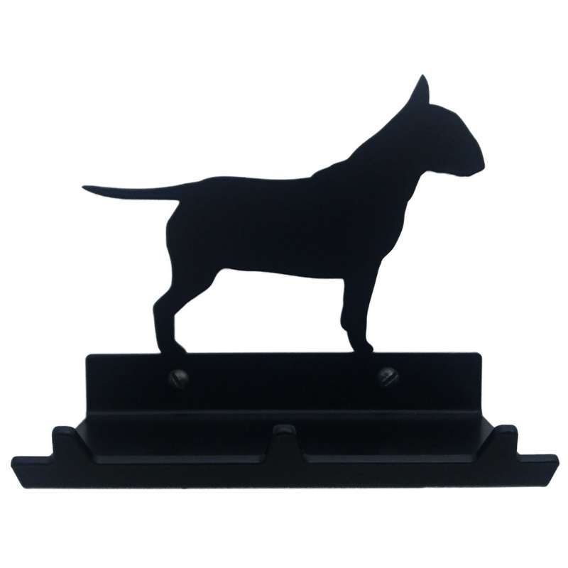 Eboy Steel Bull Terrier Key Rack with Tray - 3 Hooks - Black