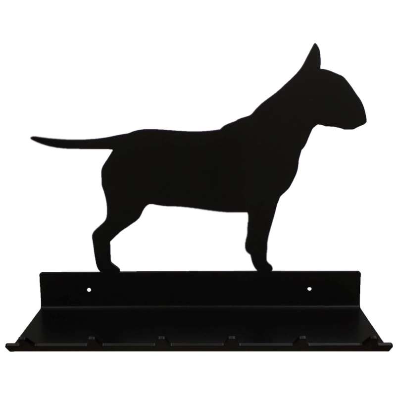 Eboy Steel Bull Terrier Key Rack with Tray - 6 Hooks - Black