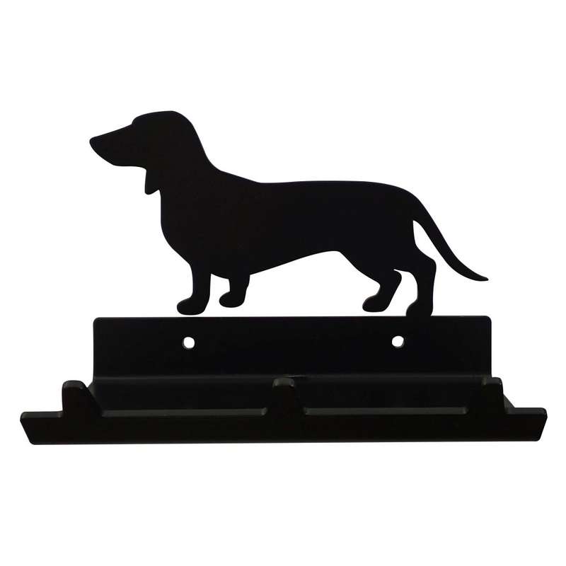 Eboy Steel Dachshund Key Rack with Tray - 3 Hooks - Black