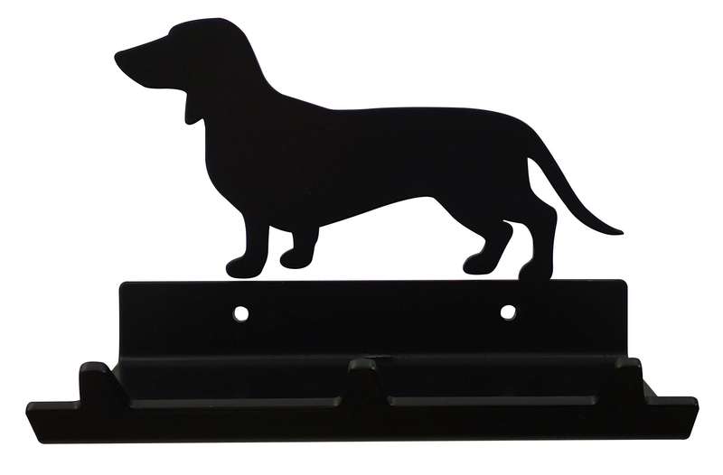 Eboy Steel Dachshund Key Rack with Tray - 3 Hooks - Black