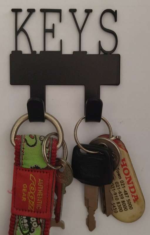 Eboy Steel Keys Rack or Leash Hanger - 2 Hooks - Black