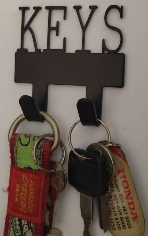 Eboy Steel Keys Rack or Leash Hanger - 2 Hooks - Black