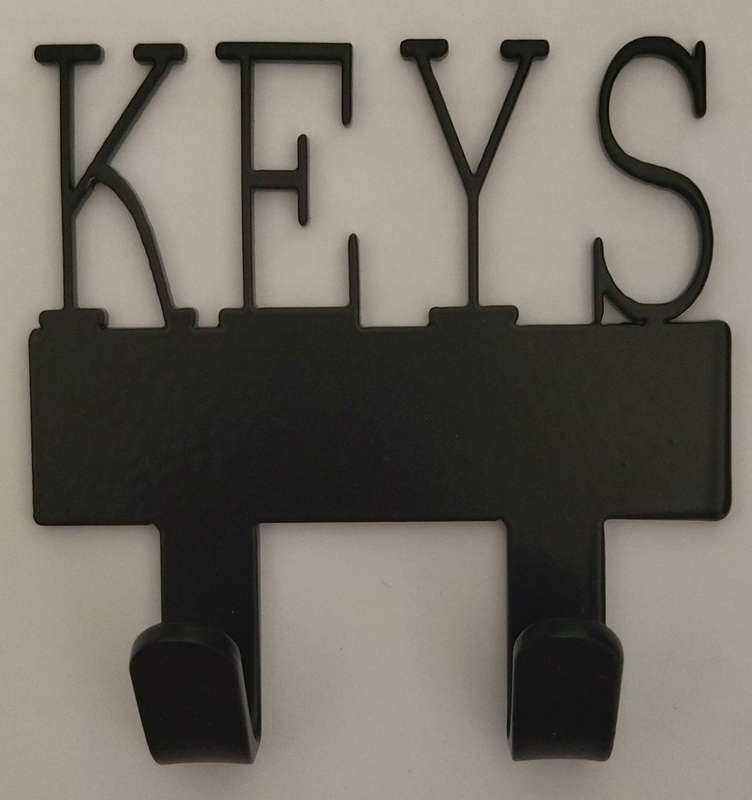 Eboy Steel Keys Rack or Leash Hanger - 2 Hooks - Black