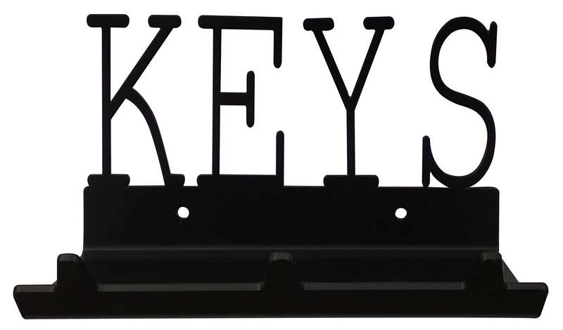 Eboy Steel Key Rack with Tray - 3 Hooks - Black