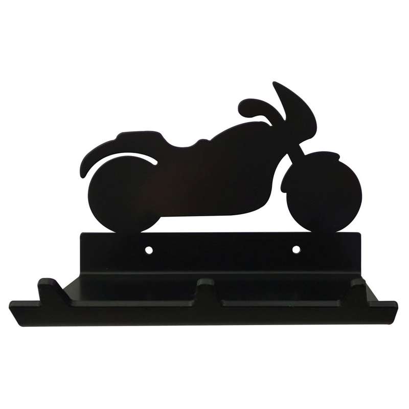 Eboy Steel Motorcycle Key Rack with Tray - 3 Hooks - Black