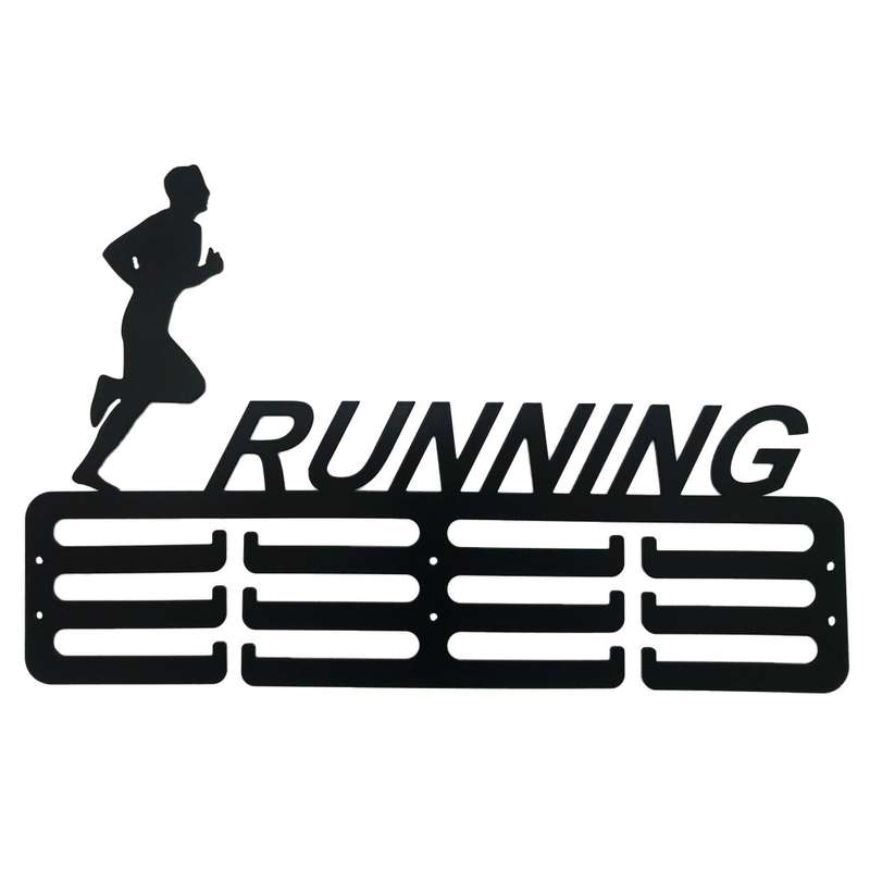 Eboy Steel Medal Holder for Male Runners - Black