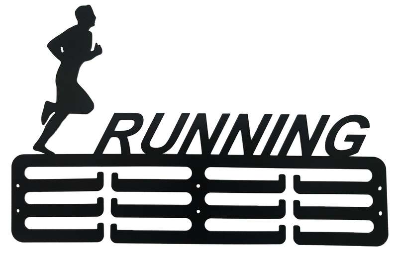 Eboy Steel Medal Holder for Male Runners - Black