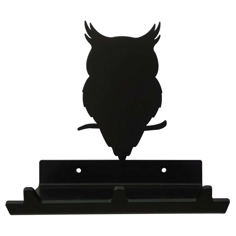 Eboy Steel Owl Key Rack with Tray - 3 Hooks - Black