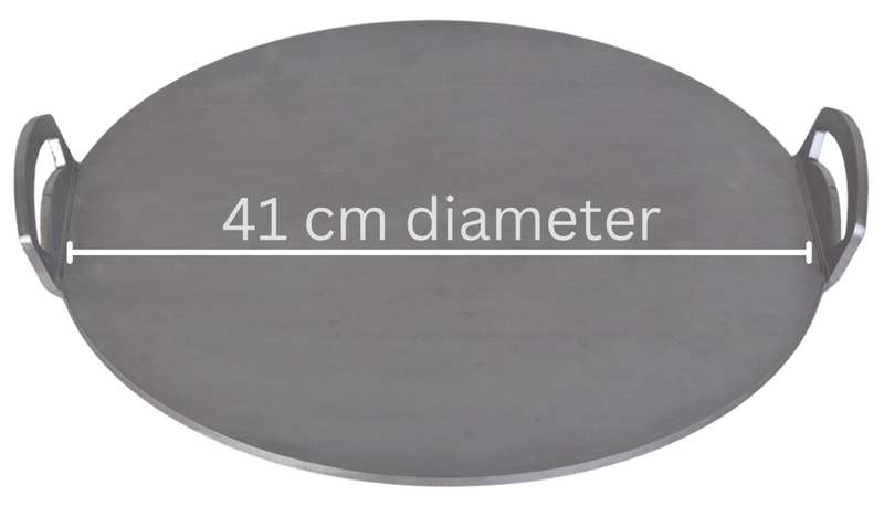 Eboy Steel Pizza Baking Sheet 41 cm Round with Handles - Stainless Steel