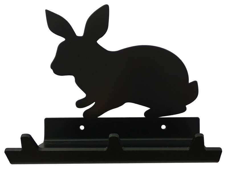 Eboy Steel Rabbit Key Rack with Tray - 3 Hooks - Black