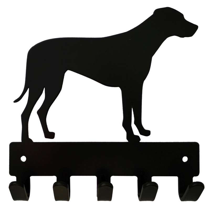 Eboy Steel Ridgeback Key Rack or Leash Hanger - 5 Hooks - Black