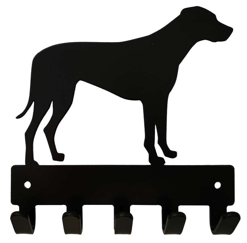 Eboy Steel Ridgeback Key Rack or Leash Hanger - 5 Hooks - Black