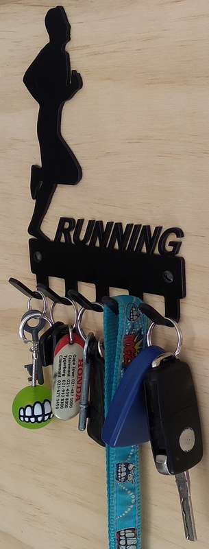 Eboy Steel Runner Key Rack or Leash Hanger - 5 Hooks - Black