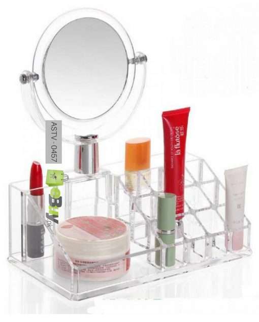Acrylic Lipstick Cosmetic Organizer With Mirror in Pakistan