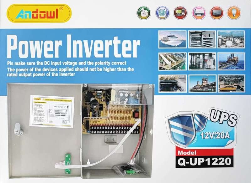 ANDOWL Q-UP1220 12v 20 Amp Power Supply UPS Backup - Reliable and Efficient Power Supply Unit