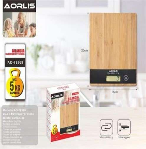 Aorlis AO-78369 Cutting Board Kitchen Scale - Max 5kg