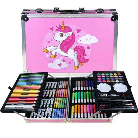 Unicorn Art Set with Aluminum Box for Kids - (145Piece)