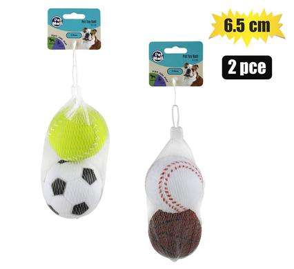 Pet Puppy Toy Plush And Rope Ball 17Cm
