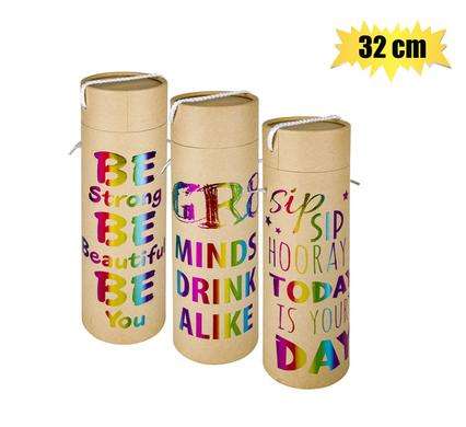 Gift-Bag Ppr Eng Words Med 18X23Cm Black