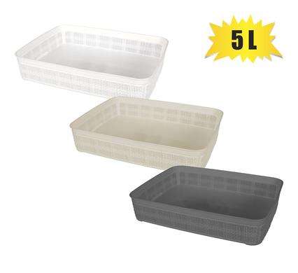 Basket Pl Honeycomb 30X22X12Cm