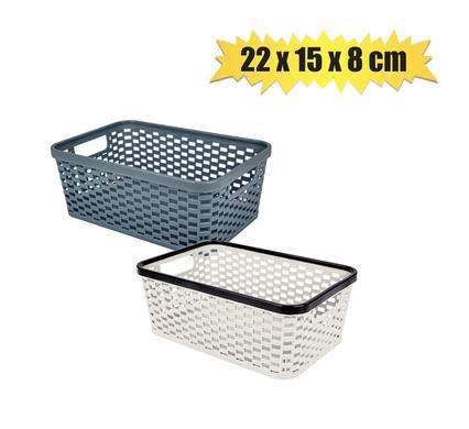 Basket Pl Honeycomb 35X26X14Cm