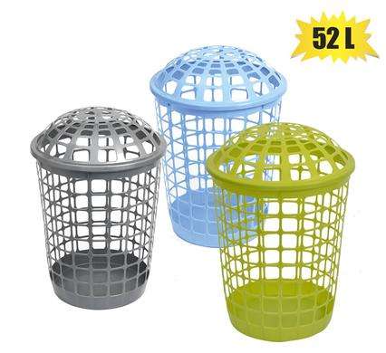 Basket Pl 14L Leather Design  42X29X15Cm