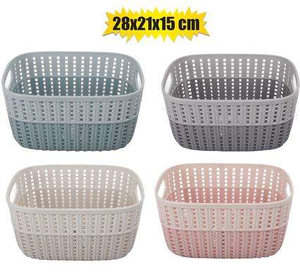 Basket Pl Pointy 22X29X16Cm 7L W/Lid
