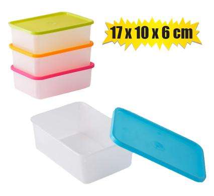 Lunch Box W/Clips 2-Div 16X10X3Cm