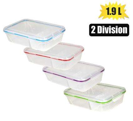Lunch Box Clip Lock 17X11X6Cm 850Ml