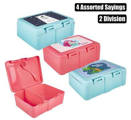 Lunch Box 4 Compartments W/Spork