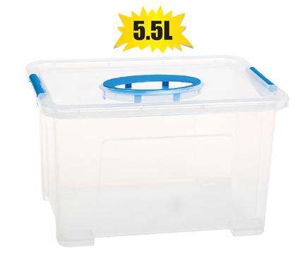 Storage Box Clear Alpha 30L 55X38X19Cm
