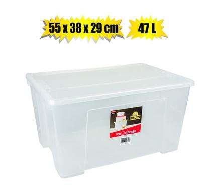 Storage Container Flip Lid 10L Silver