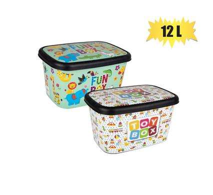 Storage Box Decorated Flat 18L