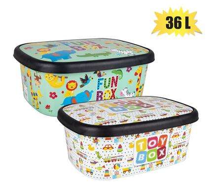 Storage Box Glider 55L 60X40X32Cm Wheels
