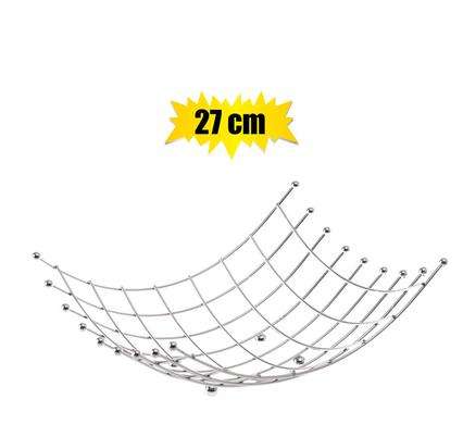 FRUIT BASKET CHROME PLATED 27cm SQUARE