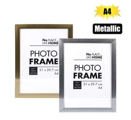 Picture-Frame Pl Metallic A4 Cert Asstd